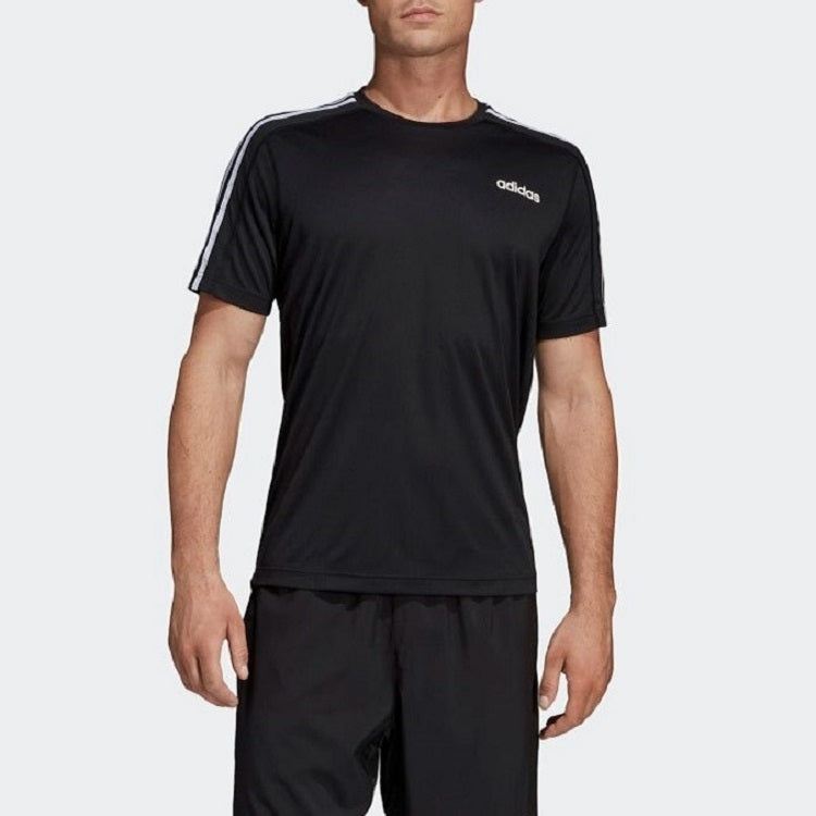 adidas D2M Tee Athleisure Casual Sports Short Sleeve Black DT3043
