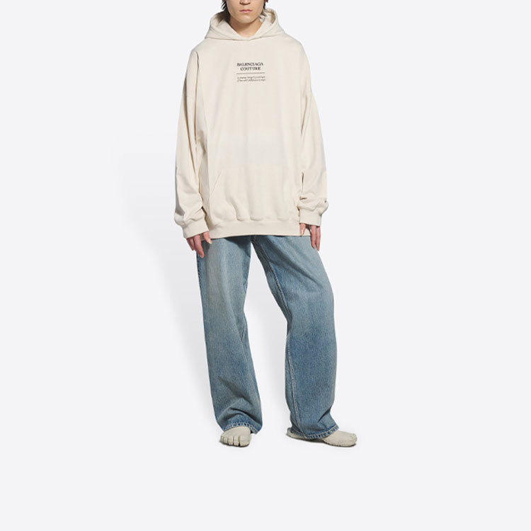 Balenciaga Unisex FW21 Logo Printing Beige 651799TJV910905