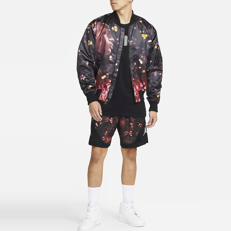 Air Jordan Loose Casual Printing Long Sleeves Jacket Black DC9655-010