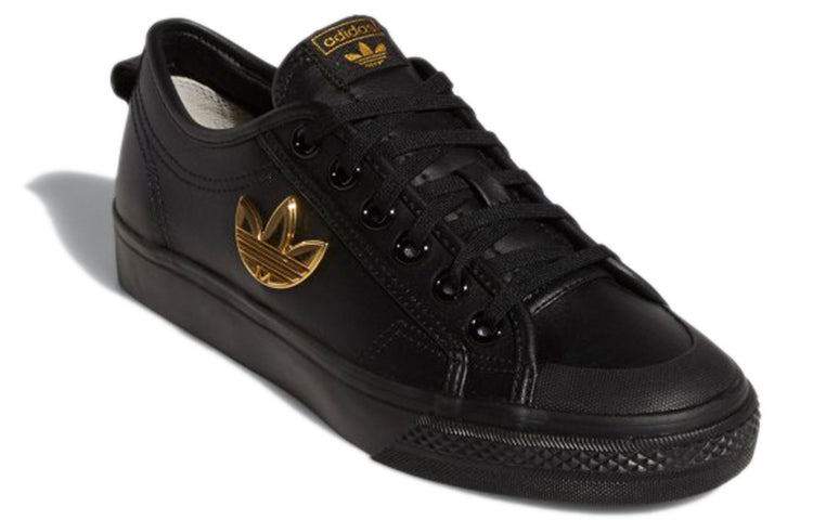(WMNS) adidas Nizza Trefoil 'Carbon Black Gold' H01129