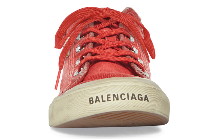 (WMNS) Balenciaga Paris Mules 'Red Destroyed Cotton and White Rubber' 693952W3RC36090