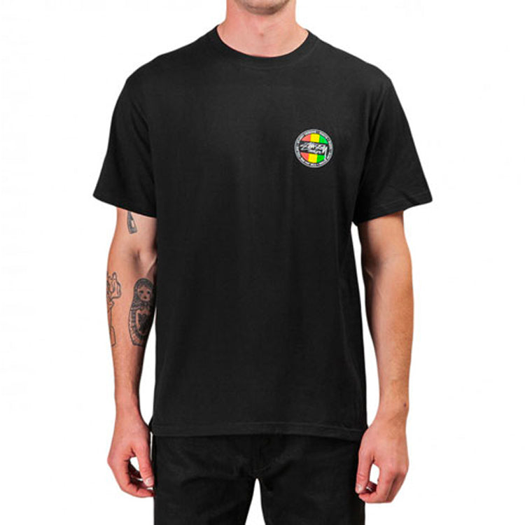Stussy Surf Dot Tee Back Printing Short Sleeve Unisex Black 1904392