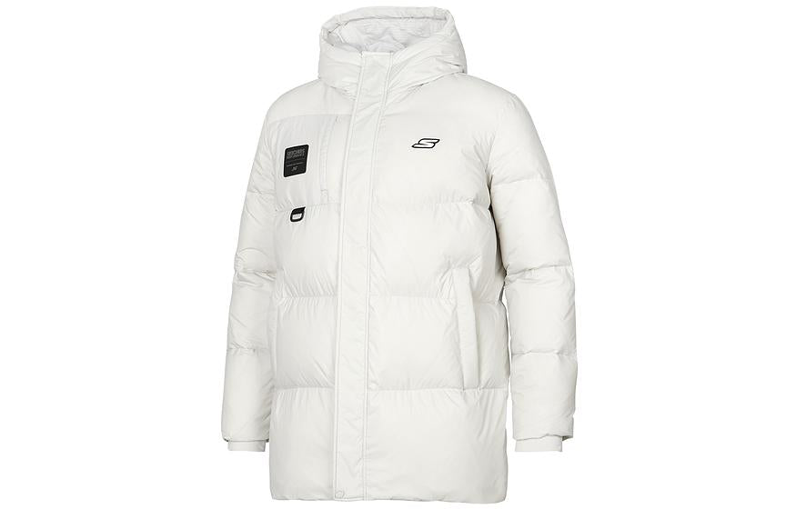 Skechers Logo Printed Medium-Length Hooded Down Jacket 'Multi-Color' P421M041