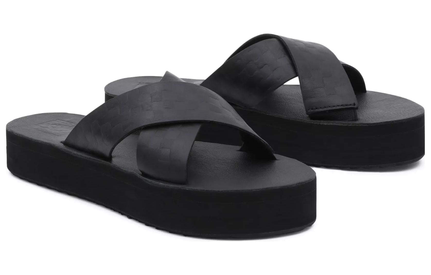 (WMNS) Vans x Karina Rozunko Cross Strap Mega Platform Sandals 'Black' VN0007QPBLK