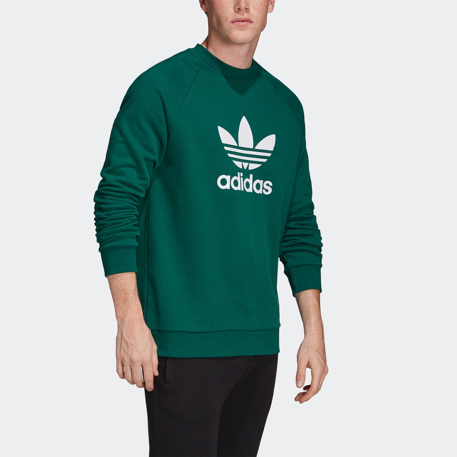 adidas originals Casual Sports Round Neck Pullover Green FL1774