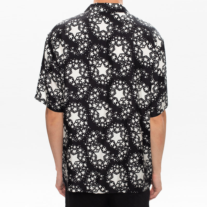 Gucci Star Print Silk Oversized Bowling Shirt For Men Black 625502-ZAENN-1060