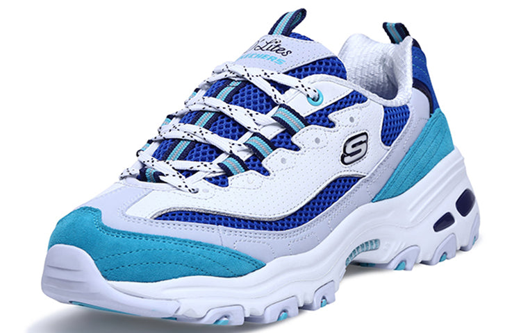 (WMNS) Skechers D'lites 1.0 White/Blue 13146-WBL