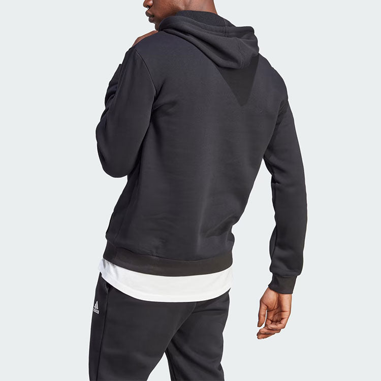 adidas Fleece Big Logo Hoodie 'Black' IB4024