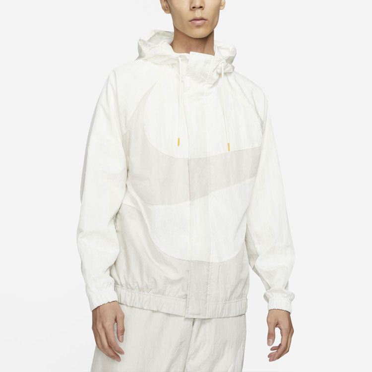Nike Sportswear Swoosh Large Logo hooded Woven Jacket White DD5968-133