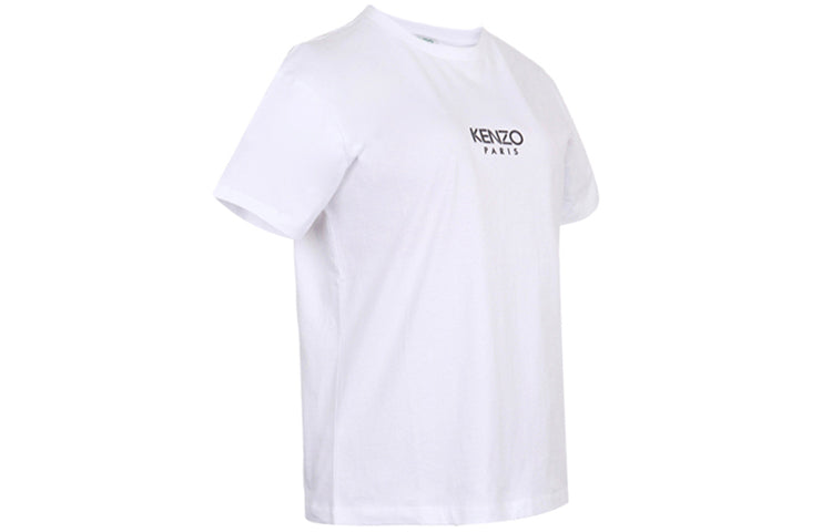 (WMNS) KENZO Cotton logo Printing Round Neck T-Shirt 'White' FA52TS955937-01