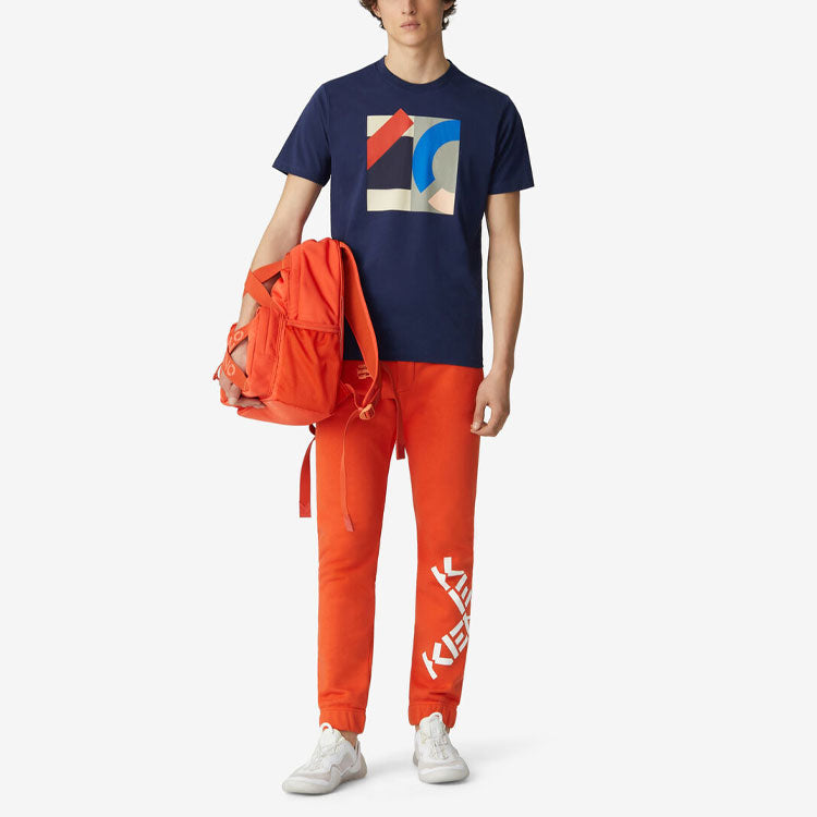 Men's KENZO SS21 Sports Round Neck Short Sleeve Blue FB55TS0254SJ-77