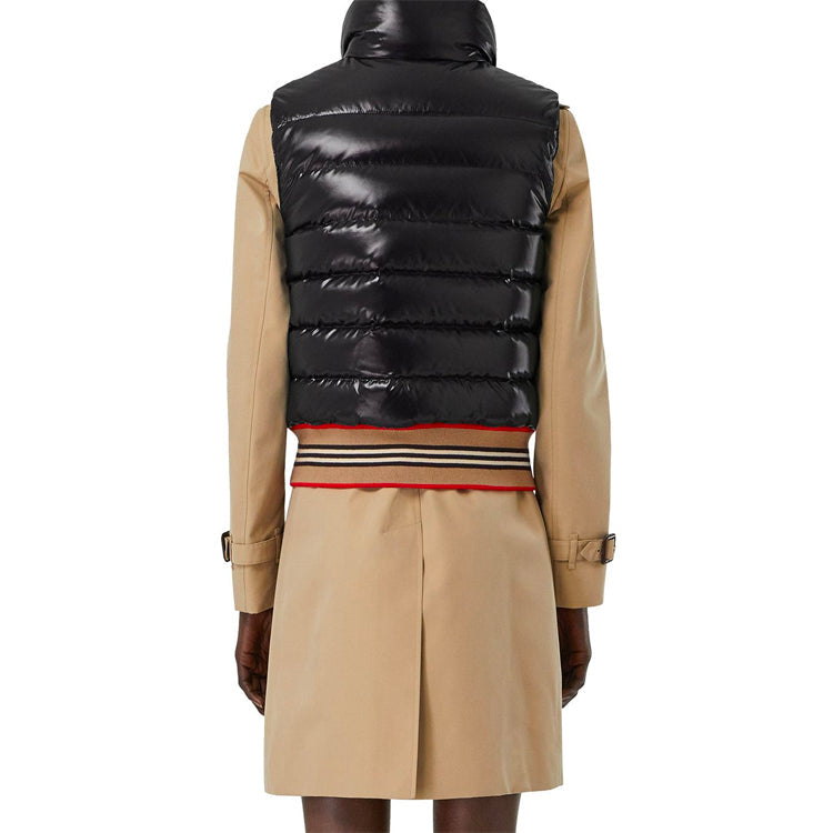 (WMNS) Burberry Short Stripes Nylon Logo Down Jacket 80172871