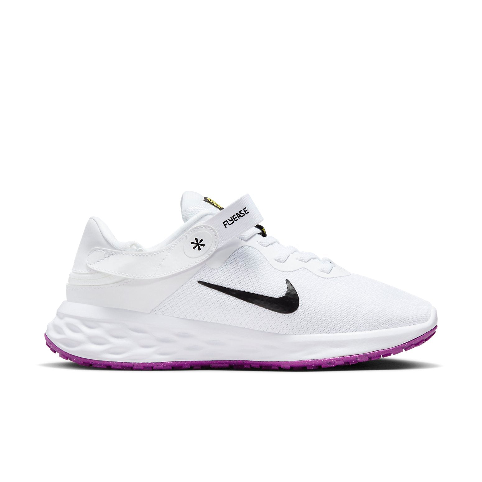 (WMNS) Nike Revolution 6 FlyEase Next Nature 'White Black Purple' DC8998-101