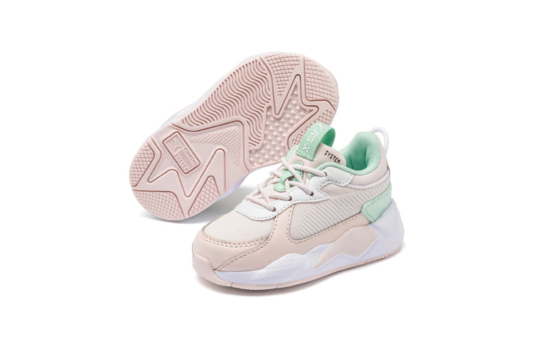 (TD) PUMA RS-X Collegiate Running Shoes Pink/Green 371628-03