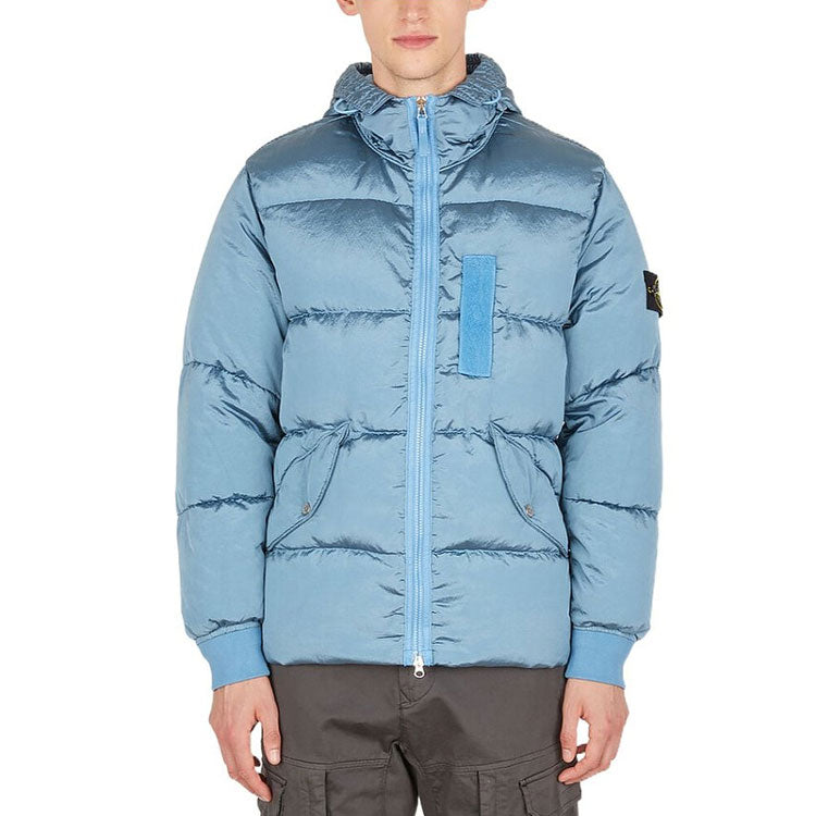 STONE ISLAND Hooded Down Jacket 'Mid Blue' 771543619-V0046