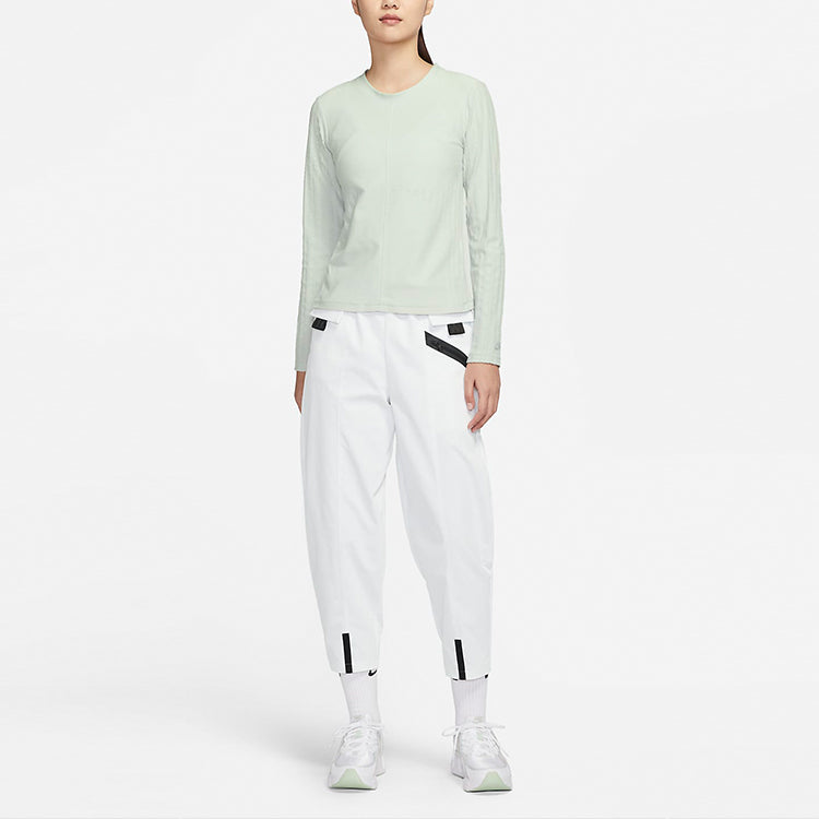 (WMNS) Nike Sportswear Dri-FIT Adv Tech Pack Quick Dry Knitting Round-neck Sweateshirt Grey/Green Graygreen DM6165-034