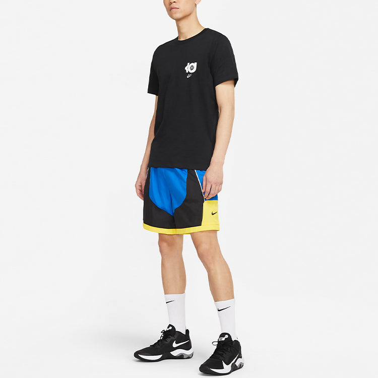 Nike Throwback Colorblock Woven Sports Basketball Shorts Blue CV1863-403