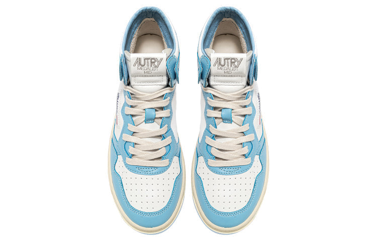 AUTRY Medalist Mid Bicolor 'White Blue' AUMM-WB08