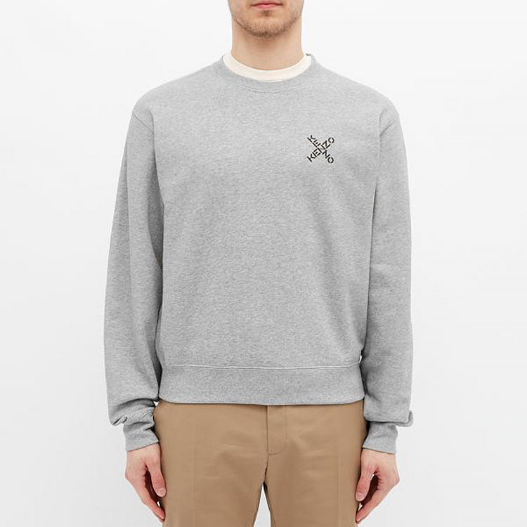 Men's KENZO FW20 Little X Fleece Lined Sports Pearl Gray FA65SW0014MS-94