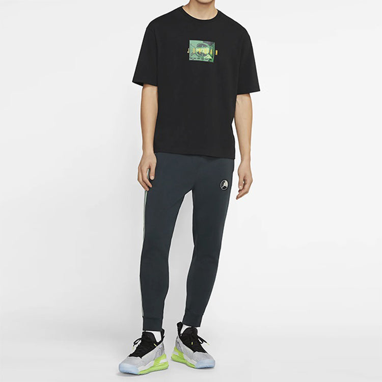 Air Jordan Sport DNA Logo Printing Short Sleeve Black CJ6222-010