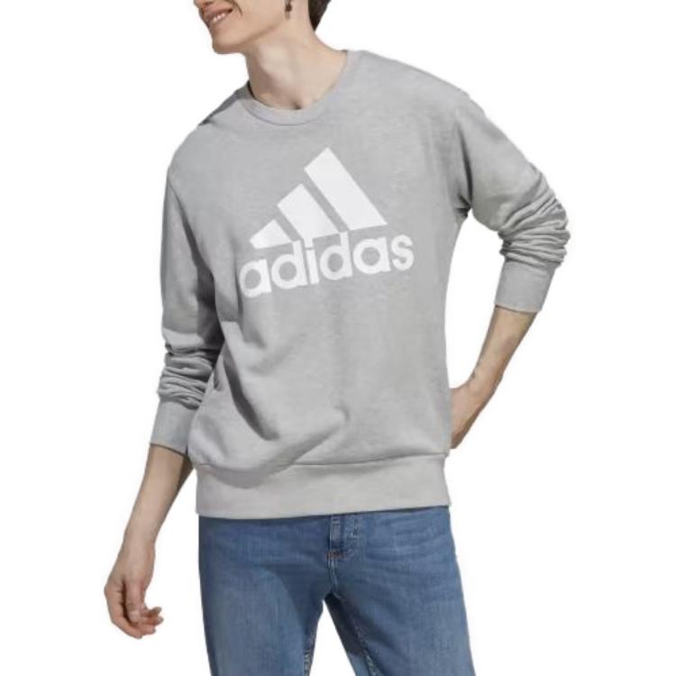 adidas Essentials French Terry Big Logo Sweatshirt 'Medium Grey Heather' IC9326