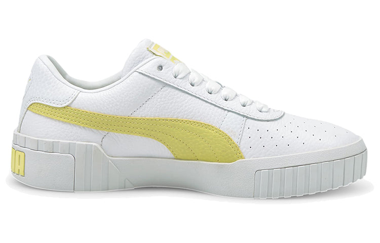 (WMNS) PUMA Cali Casual Sneakers White/Yellow 369155-32
