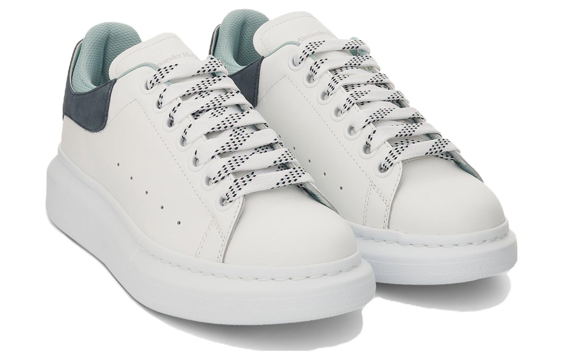 (WMNS) Alexander McQueen Oversized Sneakers 'White Anthracite Mint' 697103WIBNH9890