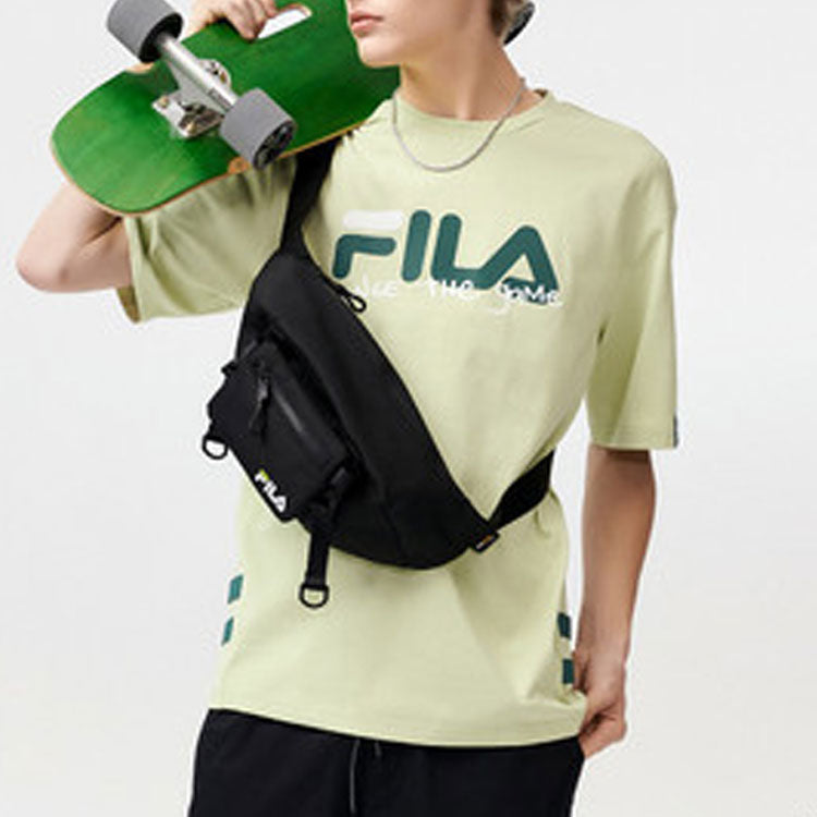 FILA FUSION Casual Sports Round Neck Loose Short Sleeve Retro Green T11M123102F-KK