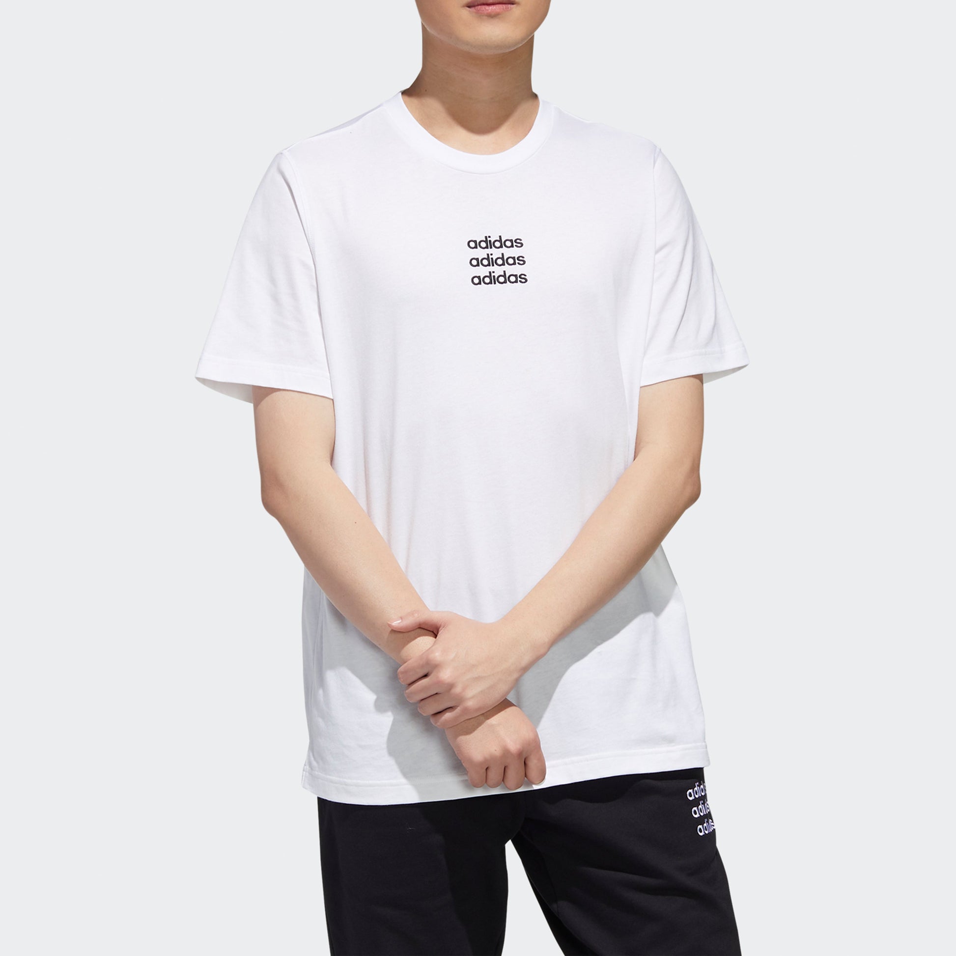 adidas neo M CTee Casual Round Neck Short Sleeve White GJ8908
