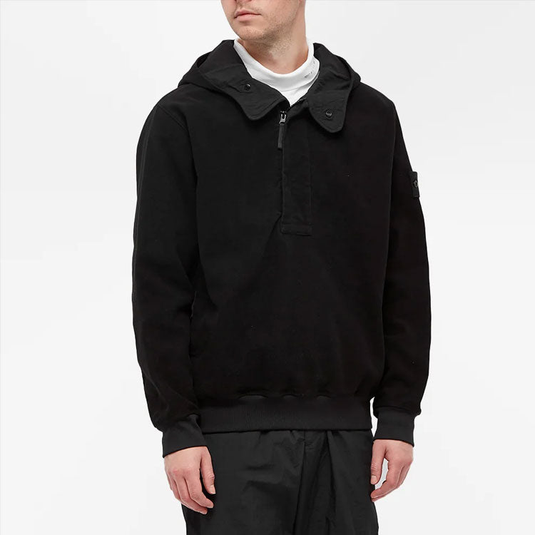 STONE ISLAND Ghost Popover Hoodie 'Black' 7515667F3-V0029