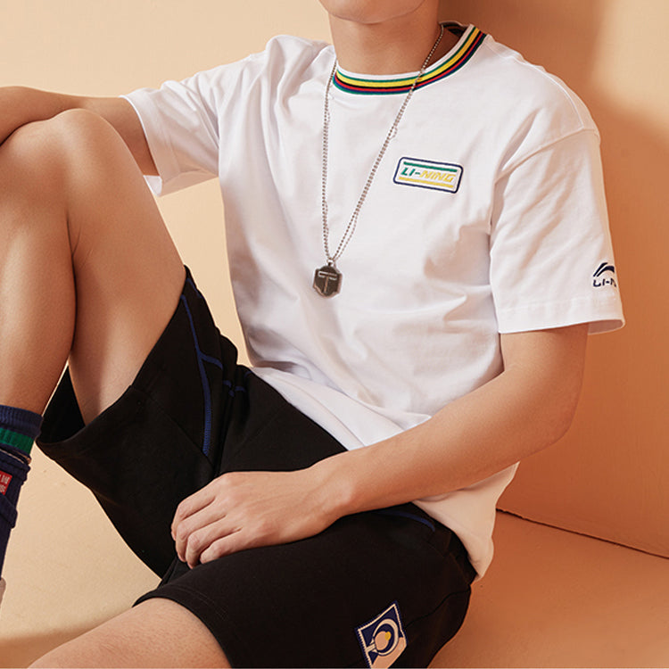 Li-Ning Paris fashion week pingpong/Table Tennis Printing Short Sleeve White AHSQ111-2