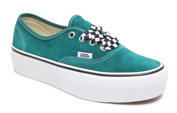 Vans Checkerboard Lace Authentic Platform 20 'White Green' VN0A3AV8S1W