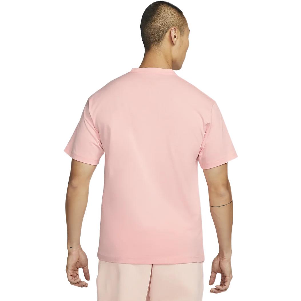 Men's Nike Solid Color Logo Casual Sports Short Sleeve Pink T-Shirt DA0321-697