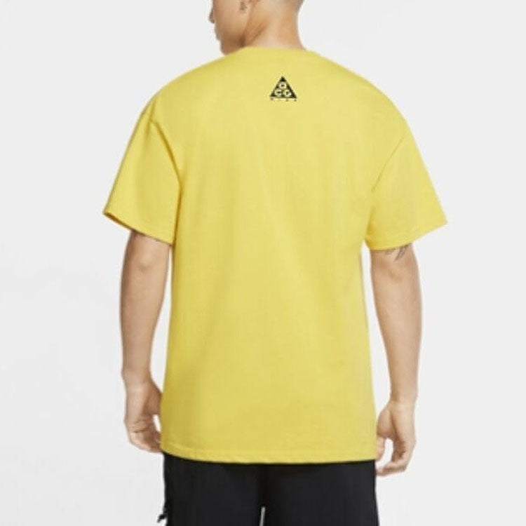 Nike ACG Alphabet Printing Athleisure Casual Sports Short Sleeve Yellow CV7550-709