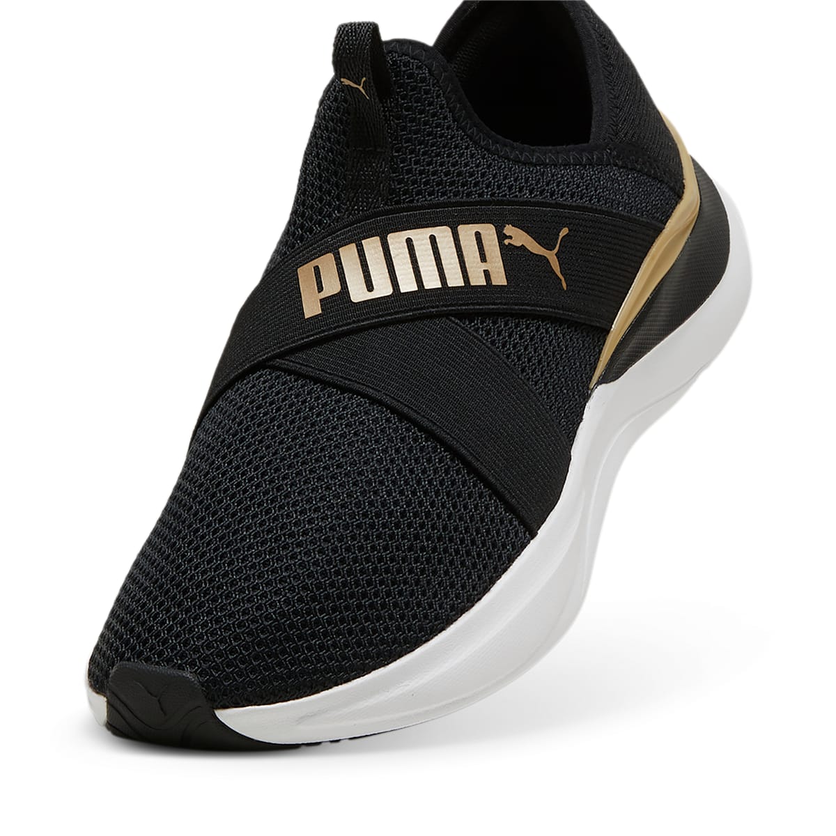 (WMNS) PUMA Softride Harmony Slip-On 'Black Gold' 379606-01