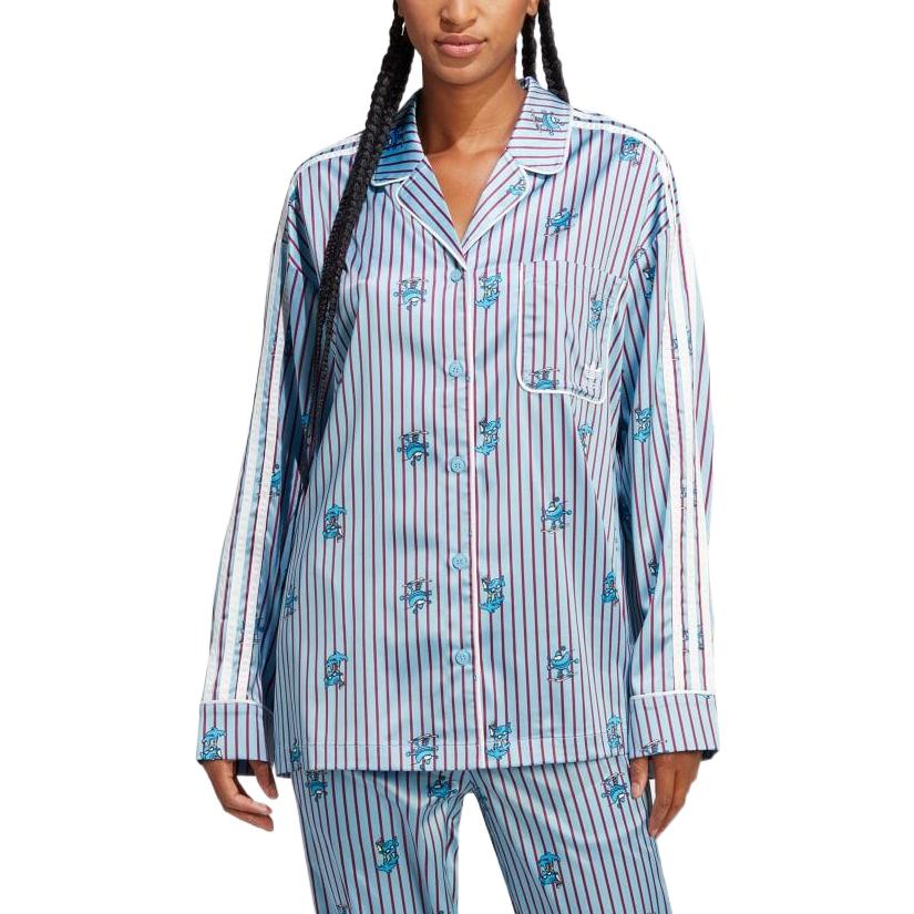 (WMNS) adidas Satin Xmas Top 'Blue' HY4571