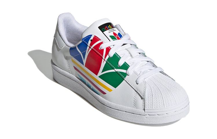 (GS) adidas Superstar Pure J 'Colorful Trefoil - Cloud White' FW4005