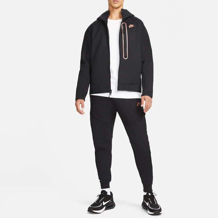 Men's Nike Full-Length Zipper Cardigan Reflective Sports Jacket Black DD4803-010