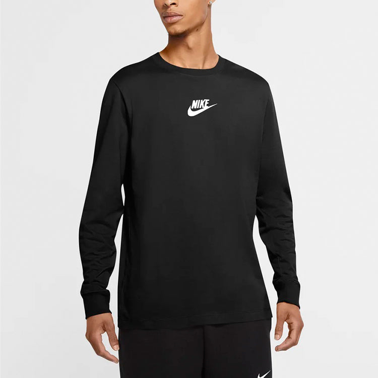 Nike Letter Print Casual Collar Long Sleeve Male Black CU7391-010