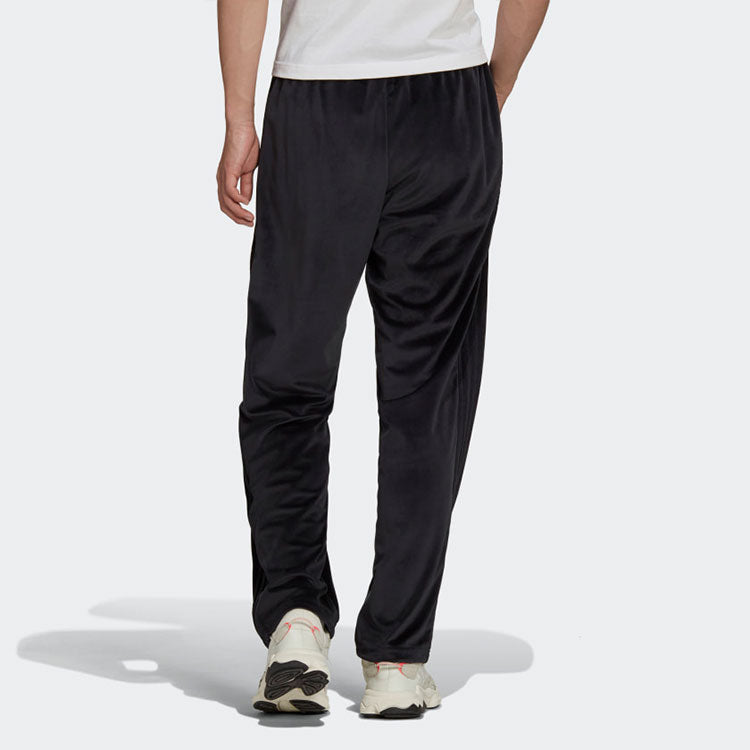 Men's adidas Solid Color Loose Straight Sports Pants/Trousers/Joggers Black H11380