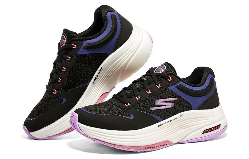 (WMNS) Skechers Go Walk Distance Walker 'Black Lavender' 125130-BKLV
