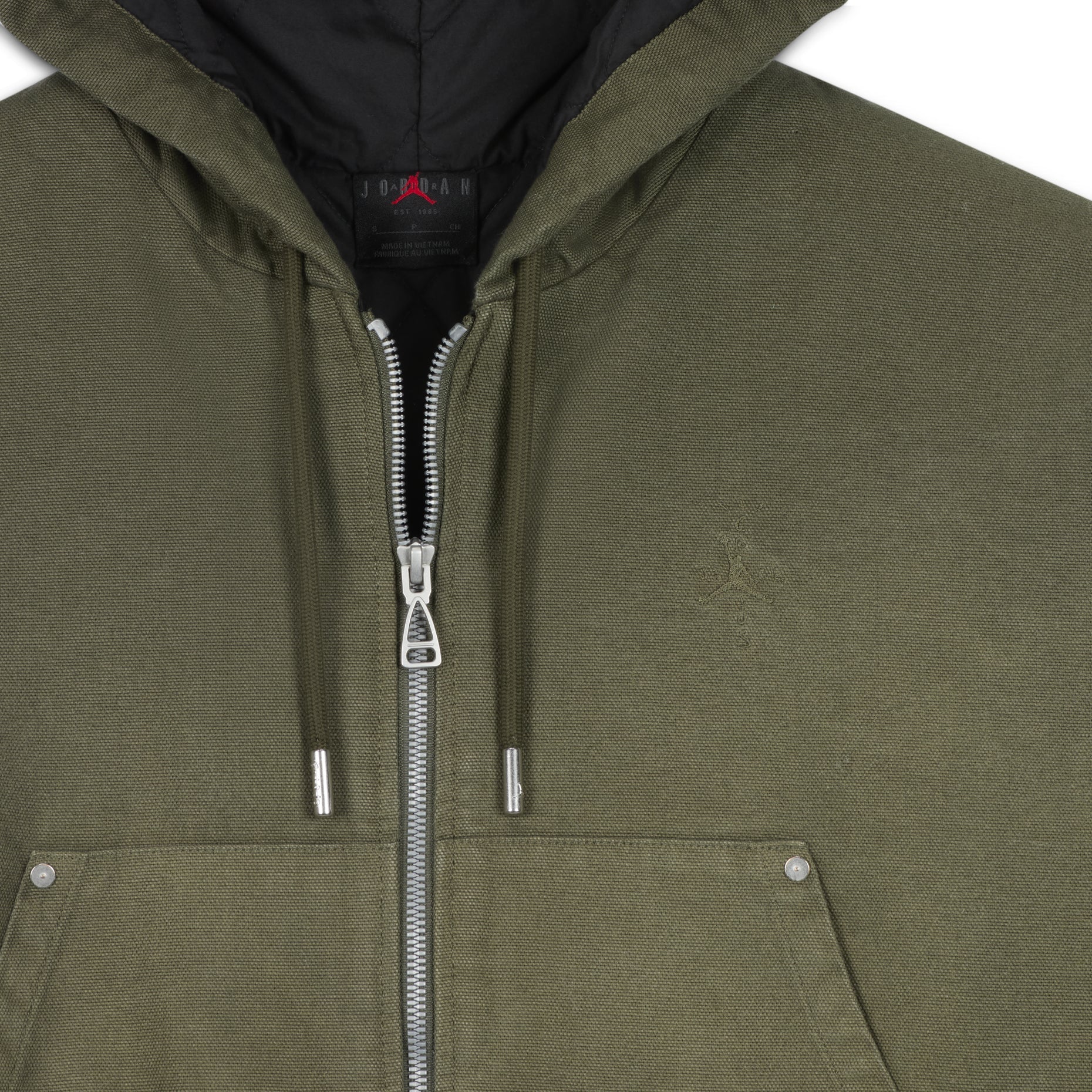 (WMNS) Air Jordan x Travis Scott Canvas Hooded Jacket Asia Sizing 'Cargo Khaki' FD9114-325