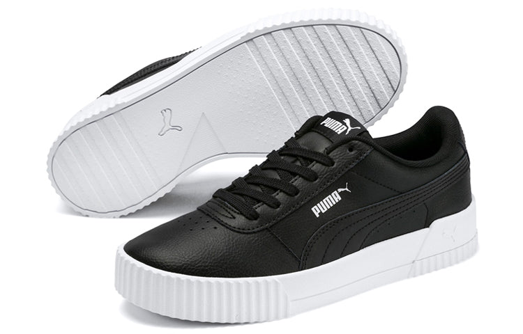 (WMNS) PUMA Carina Leather 'Black White' 370325-01