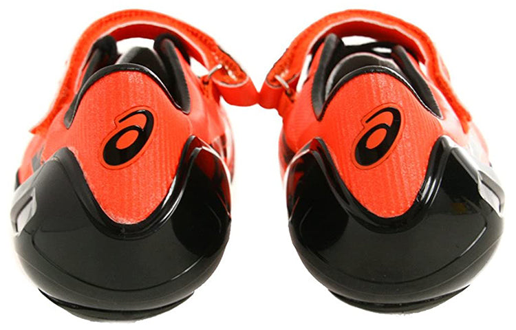 ASICS Raysprint 2 Velcro Non-Slip Breathable Low Top Professional Athletics Orange Black TTP511-0690