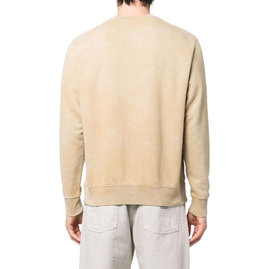 Men's Nike Arch Brand Logo Printing Tie Dye Round Neck Pullover Long Sleeves Beige DC0722-297