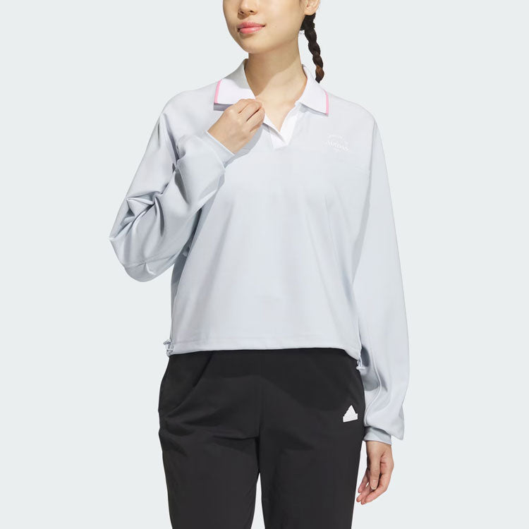 (WMNS) adidas Verbiage Sweatshirt Asia Sizing 'Grey' JE3616