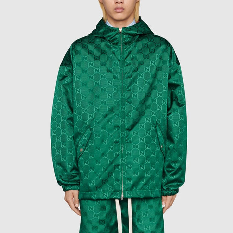 Gucci Water Repellent GG Canvas Jacket 'Green' 673617-ZAEBN-3239