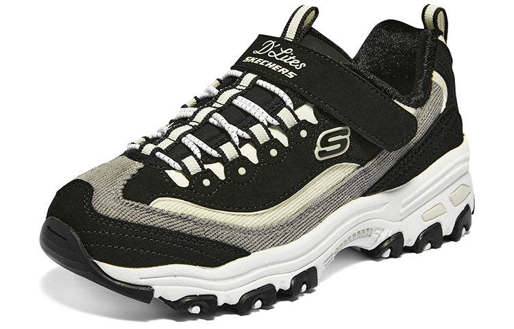 Skechers D'lites 1.0 Marathon Running Shoes 'Black Grey Beige' 302524L-BKNT