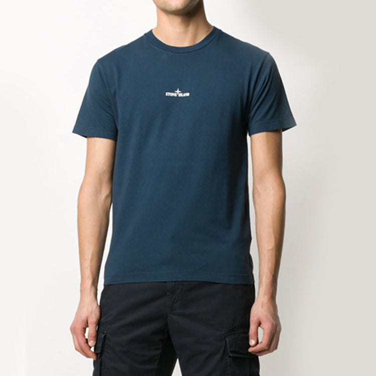 STONE ISLAND Unisex Chest Logo Back Print Blue 72152NS84-V0028