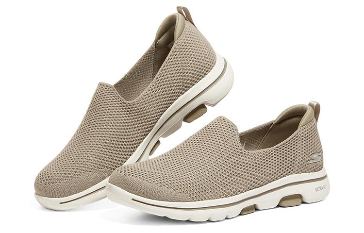 (WMNS) Skechers Go Walk 5 'Graybrown White' 124147-TPE